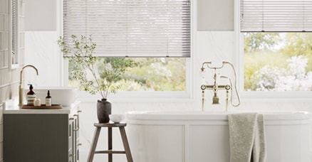 aluminium blind in a bathroom