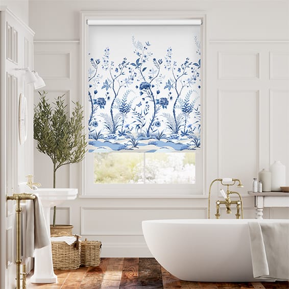 Chinoiserie China Blue Roller Blind