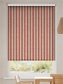 Choices Twill Stripe Linen Party Red Roller Blind thumbnail image