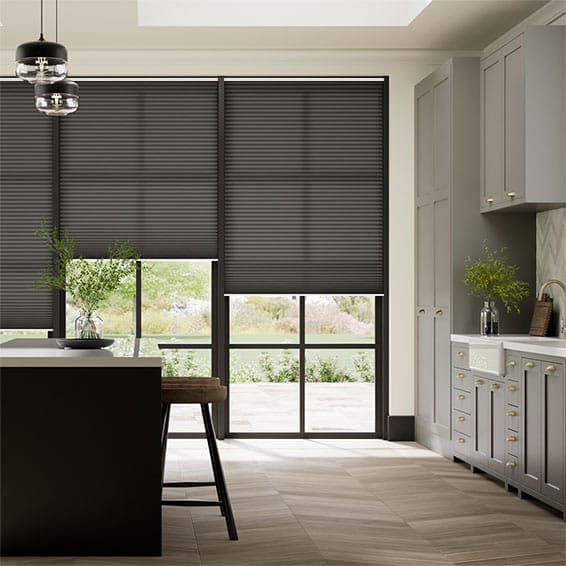Double Thermal DuoLight Cordless Anthracite Pleated Blind