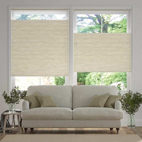 Thermal DuoShade Grain Parchment Top Down Bottom Up Thermal Blind