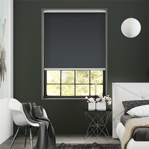 Electric Eclipse Iron Grey Roller Blind