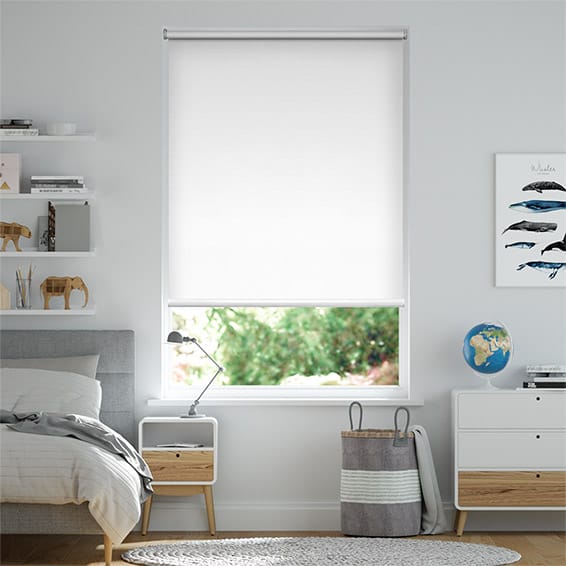 Galaxy Blackout White Roller Blind