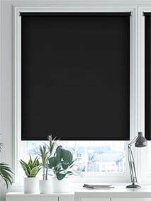 Obscura Blackout Charcoal Roller Blind thumbnail image