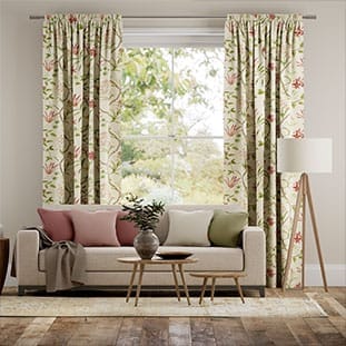 Orchid Trail Berry Lime Curtains thumbnail image