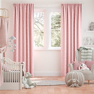 Twinkling Stars Candyfloss Pink Curtains thumbnail image