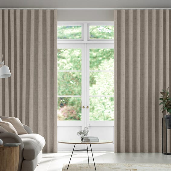 S-Fold Bijou Linen Grey Wash  Curtains
