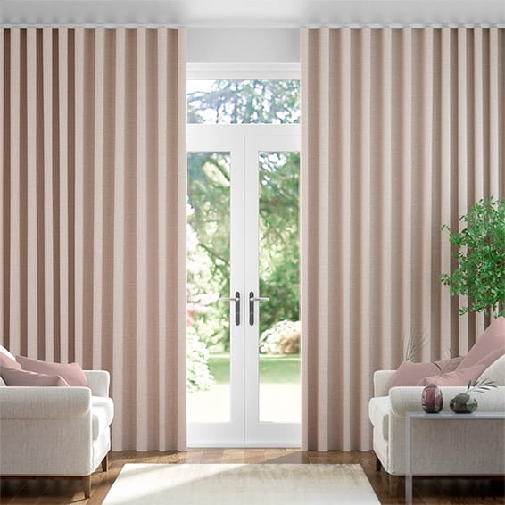 S-Fold Cavendish Warm Blush  Curtains