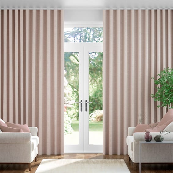S-Fold Harrow Warm Blush Curtains