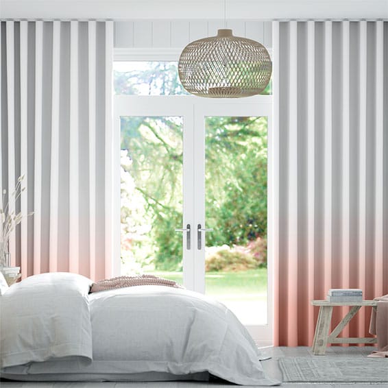 S-Fold Ombre Blush Curtains